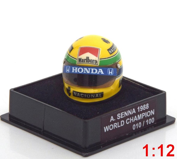 mclaren helm weltmeister 1988 senna world champions collection (limited edition 100 pcs.) M75402 Модель 1:12